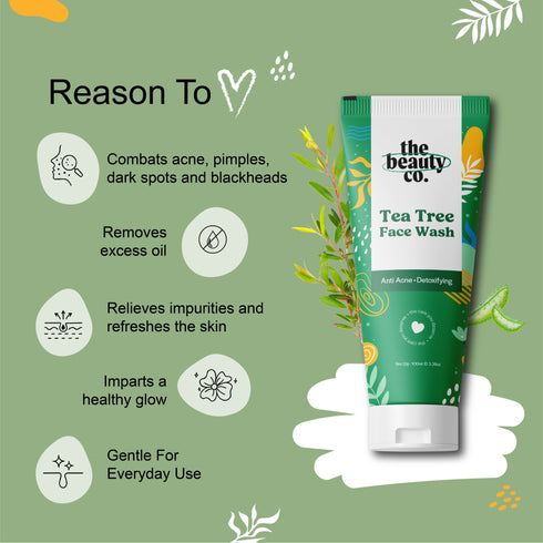 the beauty co Tea Tree Face Wash With Salicylic Acid For Acne Control